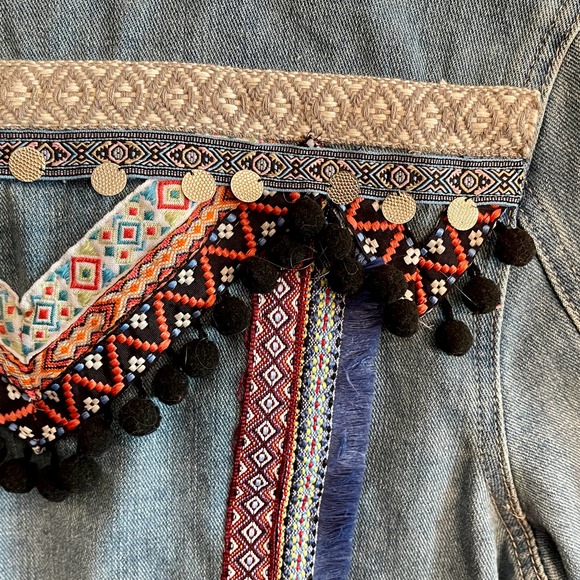 Boom Boom Jeans Denim Jacket Sz Med. 5-Button Front 2 Pockets S1151-400 - Picture 5 of 12